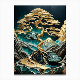 Golden Tree of Harmony Canvas Print