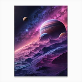 Planets In Space 5 Canvas Print
