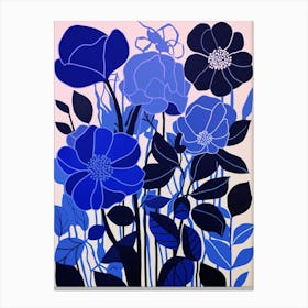 Blue Flower Illustration Veronica 2 Canvas Print