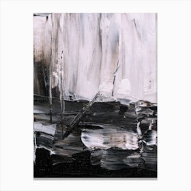 Abstract Painting, Black And White Canvas Print
