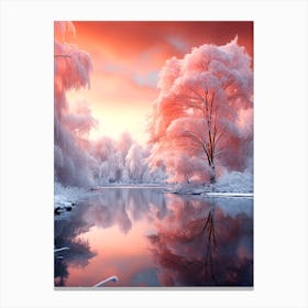 Sunrise In The Snow Canvas Print