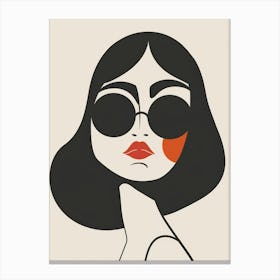 Woman In Sunglasses 12 Canvas Print