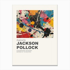 Museum Poster Inspired By Jackson Pollock 3 Canvas Print
