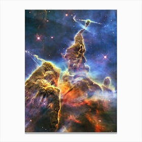 Carina Nebula, Mystic Mountain. HH 901 — space poster Canvas Print
