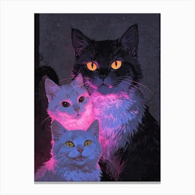 Three Cats 1 Canvas Print