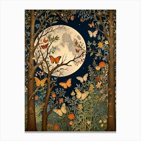 William Morris Moonlight In The Forest 58 Canvas Print