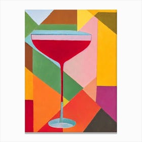 Hemingway Daiquiri Paul Klee Inspired Abstract Cocktail Poster Canvas Print