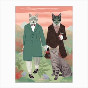 Gucci Fashionista Cats 1 Canvas Print