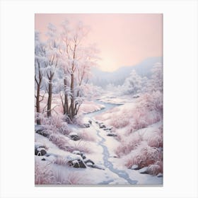 Dreamy Winter Painting Reunion National Park France 2 Canvas Print