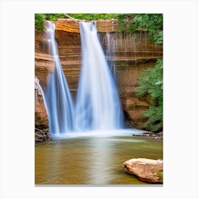 Calf Creek Waterfall, United States Realistic Photograph (1) Canvas Print