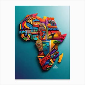 Africa Map Canvas Art Canvas Print