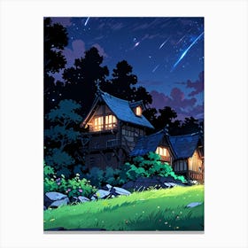 Night Sky Anime aesthetic 16 Canvas Print