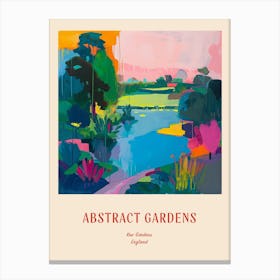 Colourful Gardens Kew Gardens United Kingdom 5 Red Poster Canvas Print