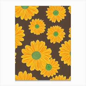 Heather Repeat Retro Flower Canvas Print