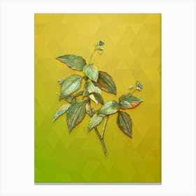 Vintage Tradescantia Erecta Botanical Art on Empire Yellow n.0767 Canvas Print