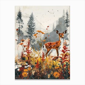 Deer In The Meadow Canvas Print