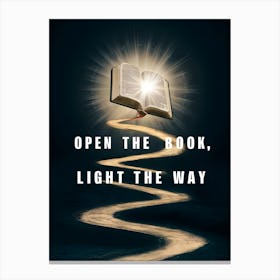 Open The Book Light The Way Canvas Print