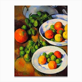 Peas 3 Cezanne Style vegetable Canvas Print