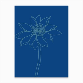 Transparent Lotus Flower Canvas Print