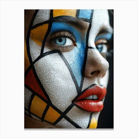 Geometric Portrait 0004 Geometric Portrait 0006 Geo Face 18 Canvas Print