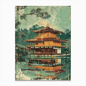 Imperial Palace Japan Mid Century Modern Canvas Print