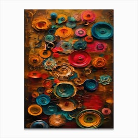 Abstract Of Colorful Circles Canvas Print