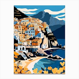 Summer In Positano Painting (246) Canvas Print