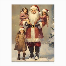 Santa Claus With Children 3 Canvas Print