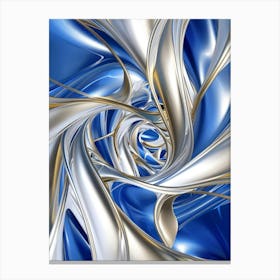 Abstract Blue And Gold 9 Canvas Print