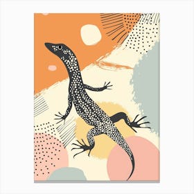 Leopard Lizard Abstract Modern Illustration Canvas Print