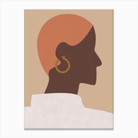 Modern Woman Boho Afro Girl Canvas Print