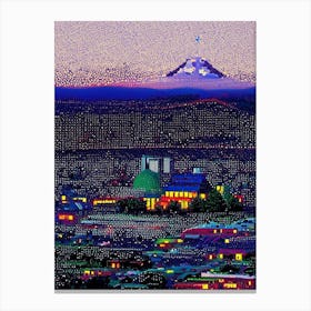 Renton, City Us  Pointillism Canvas Print