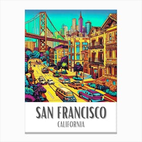 San Francisco Colorful Canvas Print