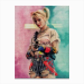 Birds Of Prey And The Fantabulous Emancipation Of One Harley Quinn In A Dots Art Style Canvas Print