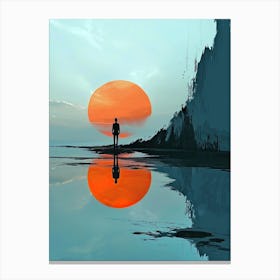 Sunset, Minimalism 8 Canvas Print