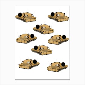 Military Tank Pattern Canvas Print