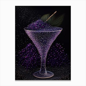 Belladonna Pointillism 2 Cocktail Poster Canvas Print