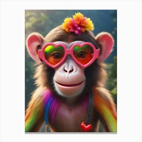 Monkey In Sunglasses 5 Canvas Print