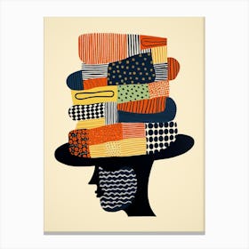 Crochet Hat Illustration 2 Canvas Print