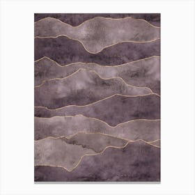 Mountain Range - Vertical Purple Canvas Print