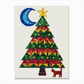 Christmas Tree Mosaic Canvas Print