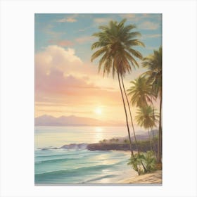 Sunset At The Beach 8 Canvas Print