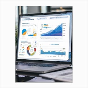 Corporate Dashboard Displaying Performance Metrics Client Engagement Data Marketing Overview Busi (4) Canvas Print