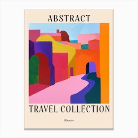 Abstract Travel Collection Poster Morocco 2 Canvas Print