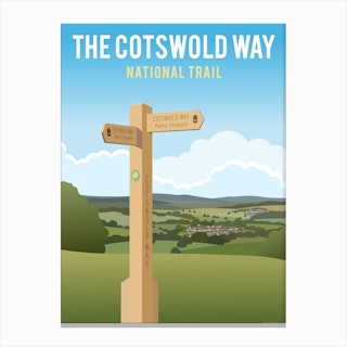 The Cotswold Way National Trail Hiking Walking Canvas Print