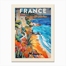 Nice France 6 Fauvist Painting Travel Poster Canvas Print