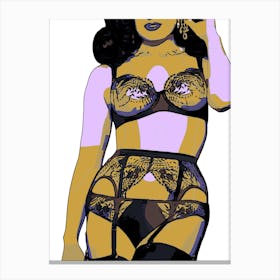 Abstract Geometric Sexy Woman (51) 1 Canvas Print