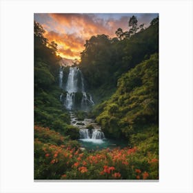 Golden Falls Canvas Print