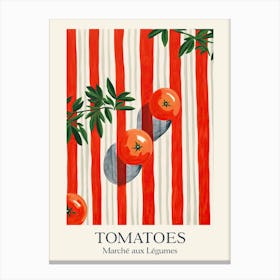 Marche Aux Legumes Tomatoes Summer Illustration 6 Canvas Print