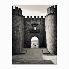 Avila, Spain, Black And White Analogue Photography 2 Canvas Print